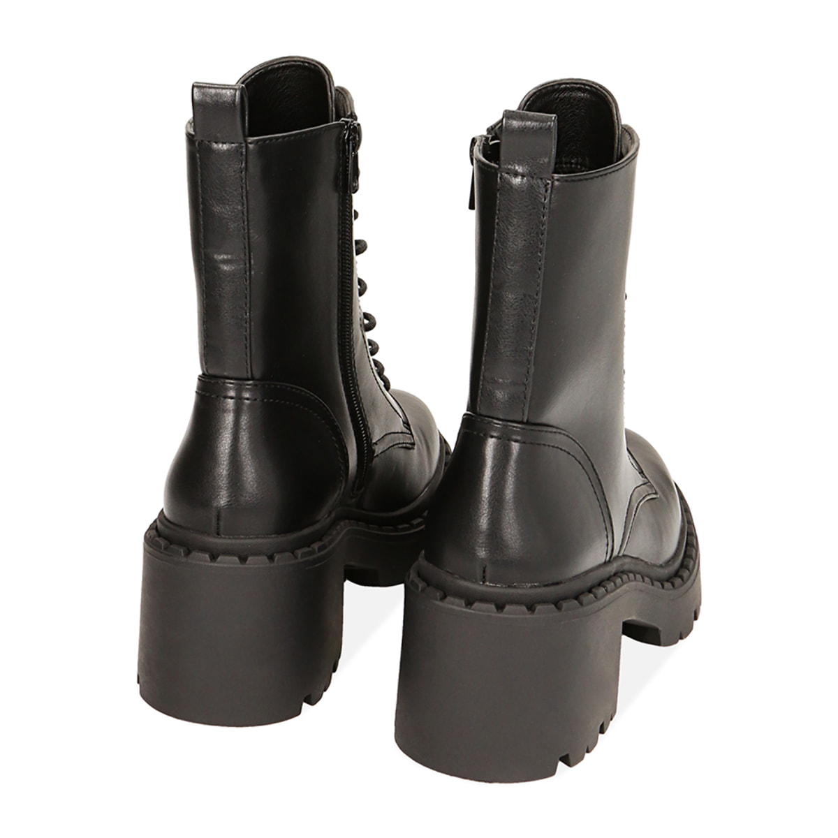 Anfibi neri, tacco 6,7 cm