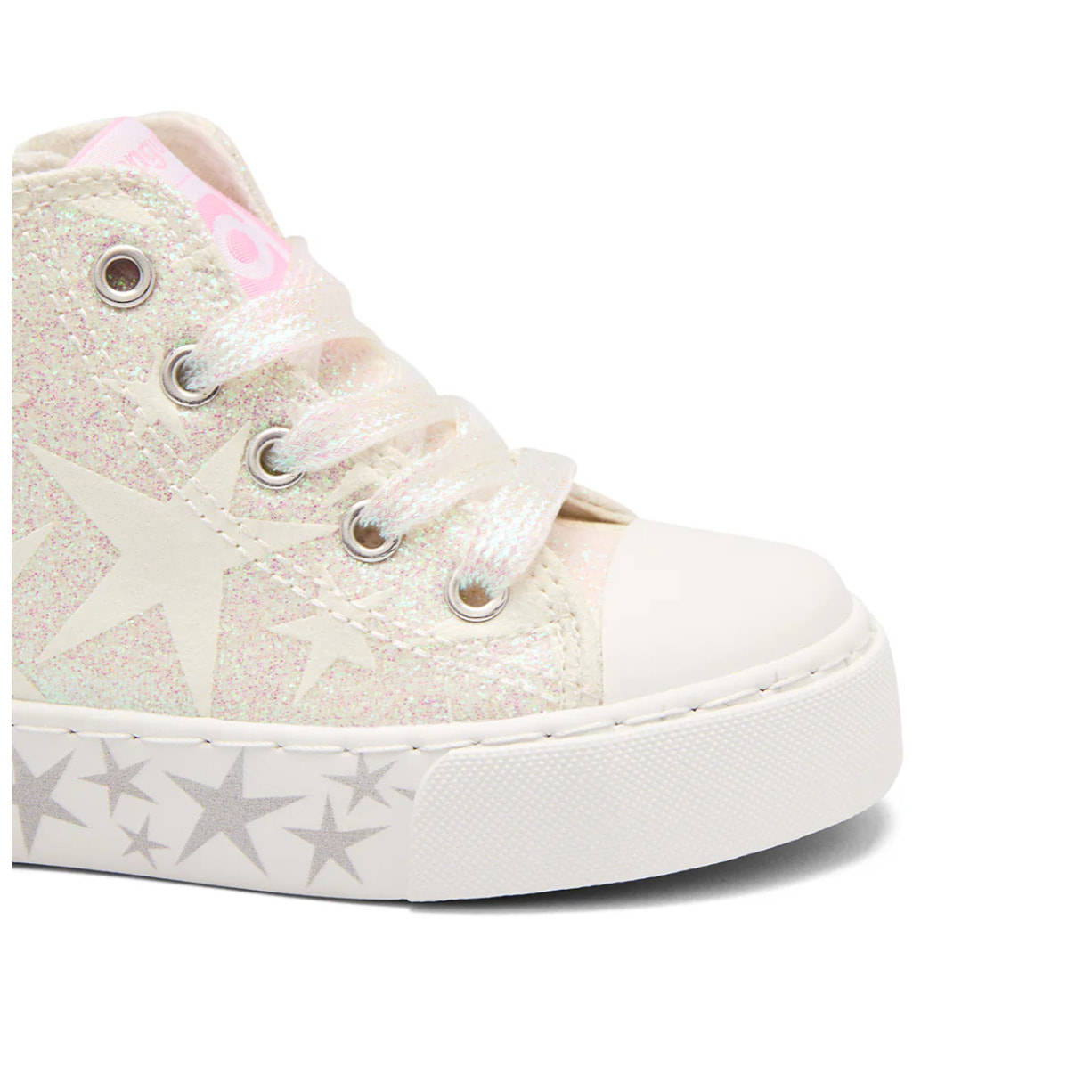 Zapatillas Altas de Niña con Estampado de Estrellas