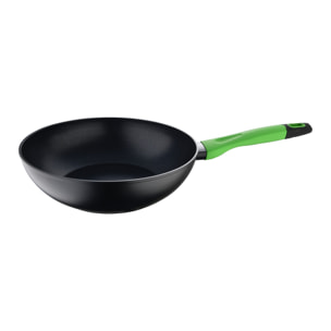 Sartén wok  san ignacio vitoria de aluminio forjado en color negro apta para induccion ø28 x 5,4 cm