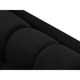 Méridienne gauche "Bali" en velours noir