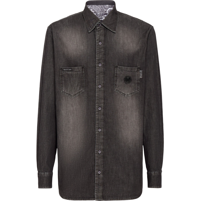 PHILIPP PLEIN Denim Shirt PAISLEY