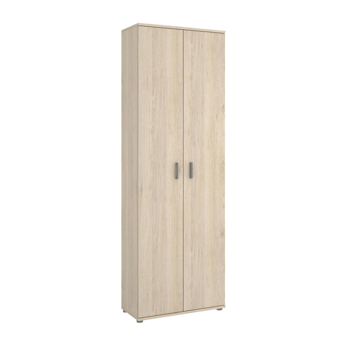 Armadio multiuso Suretta, Mobile multifunzione portaoggetti, Guardaroba a 2 ante, 61x35h190 cm, Rovere