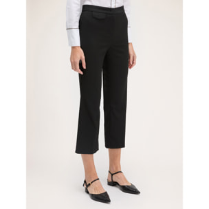 Motivi - Pantalones kick flare de poliviscosa - Negro