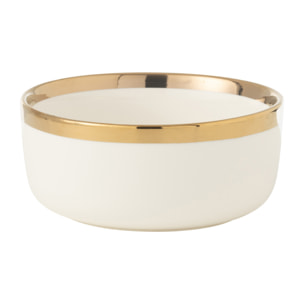 J-Line bol - céramique - or/blanc