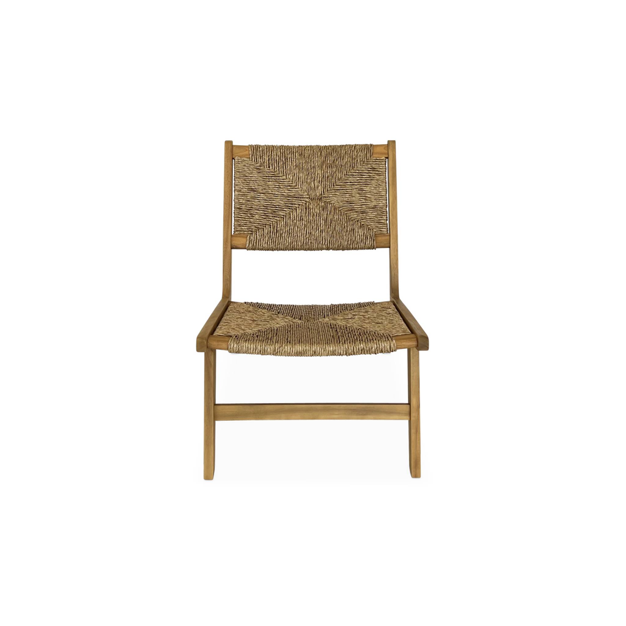 Fauteuil relax de jardin bois d'acacia et résine LOREDO