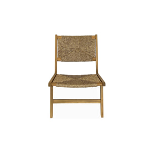 Fauteuil relax de jardin bois d'acacia et résine LOREDO