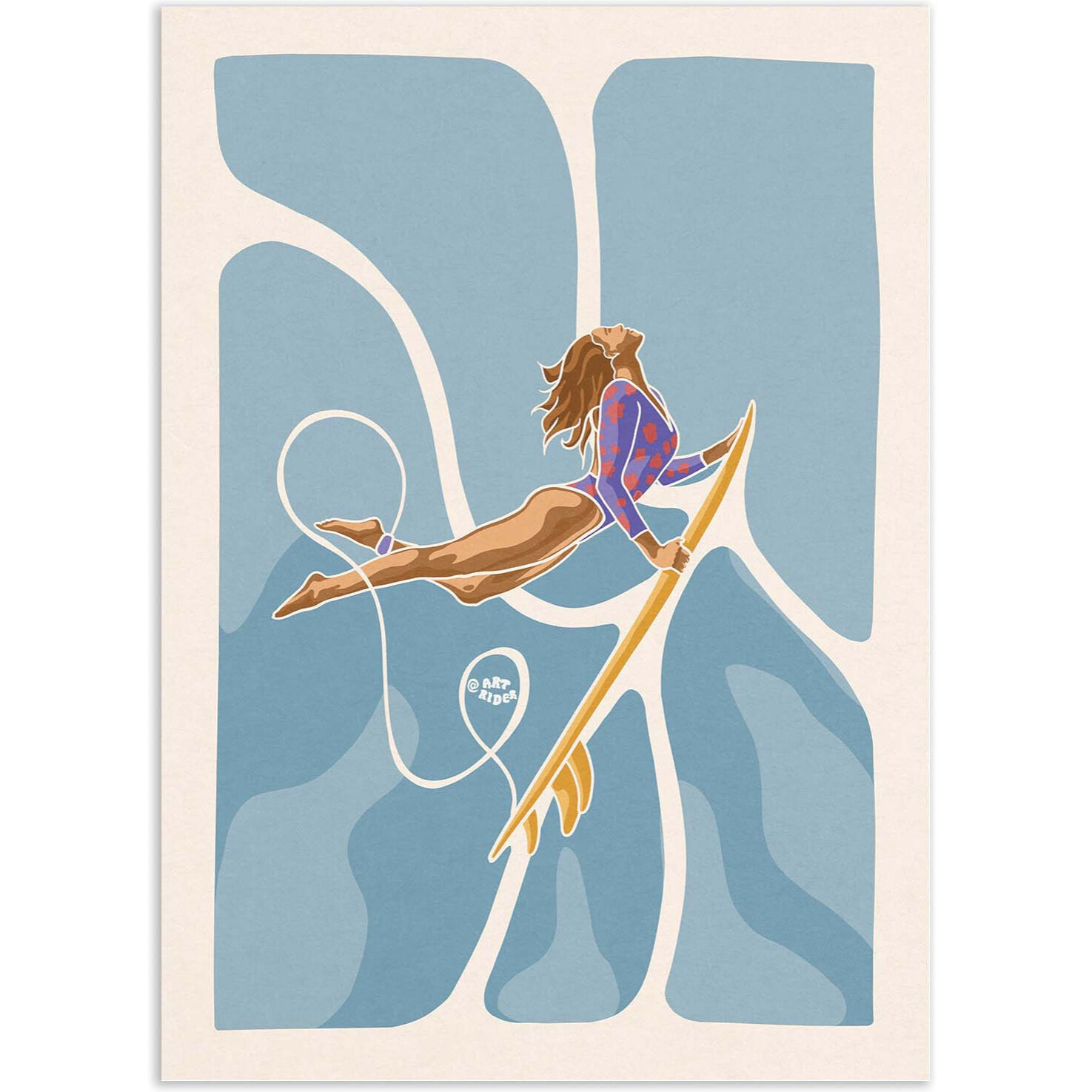 Affiche - Blue Duckdive - Art Rider