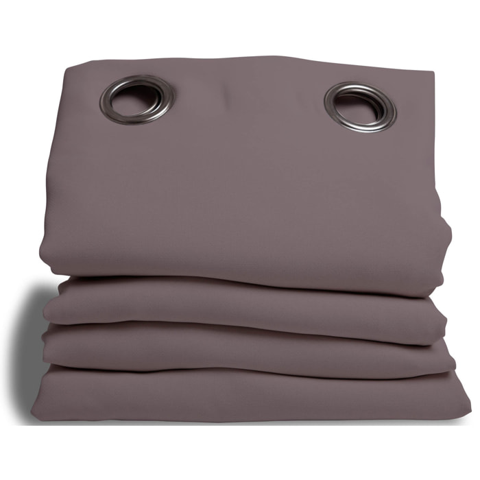 Rideau Grande hauteur Phonique Thermique et Occultant 'Moondream' - Gris souris