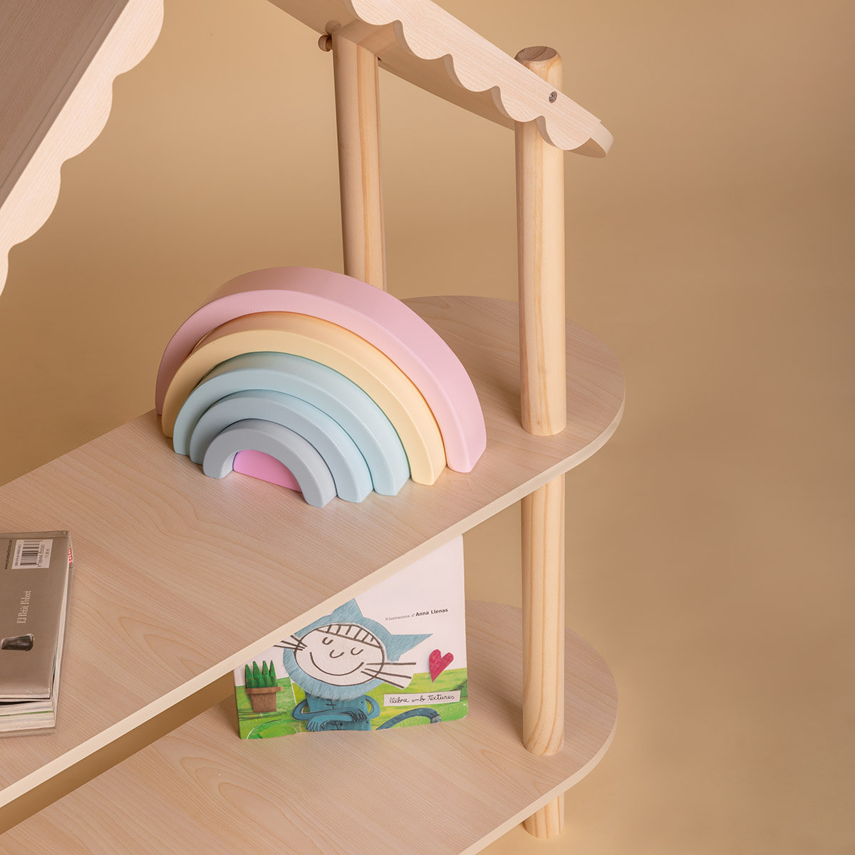 Estantería Montessori STORY HOUSE, diseño infantil para juguetes