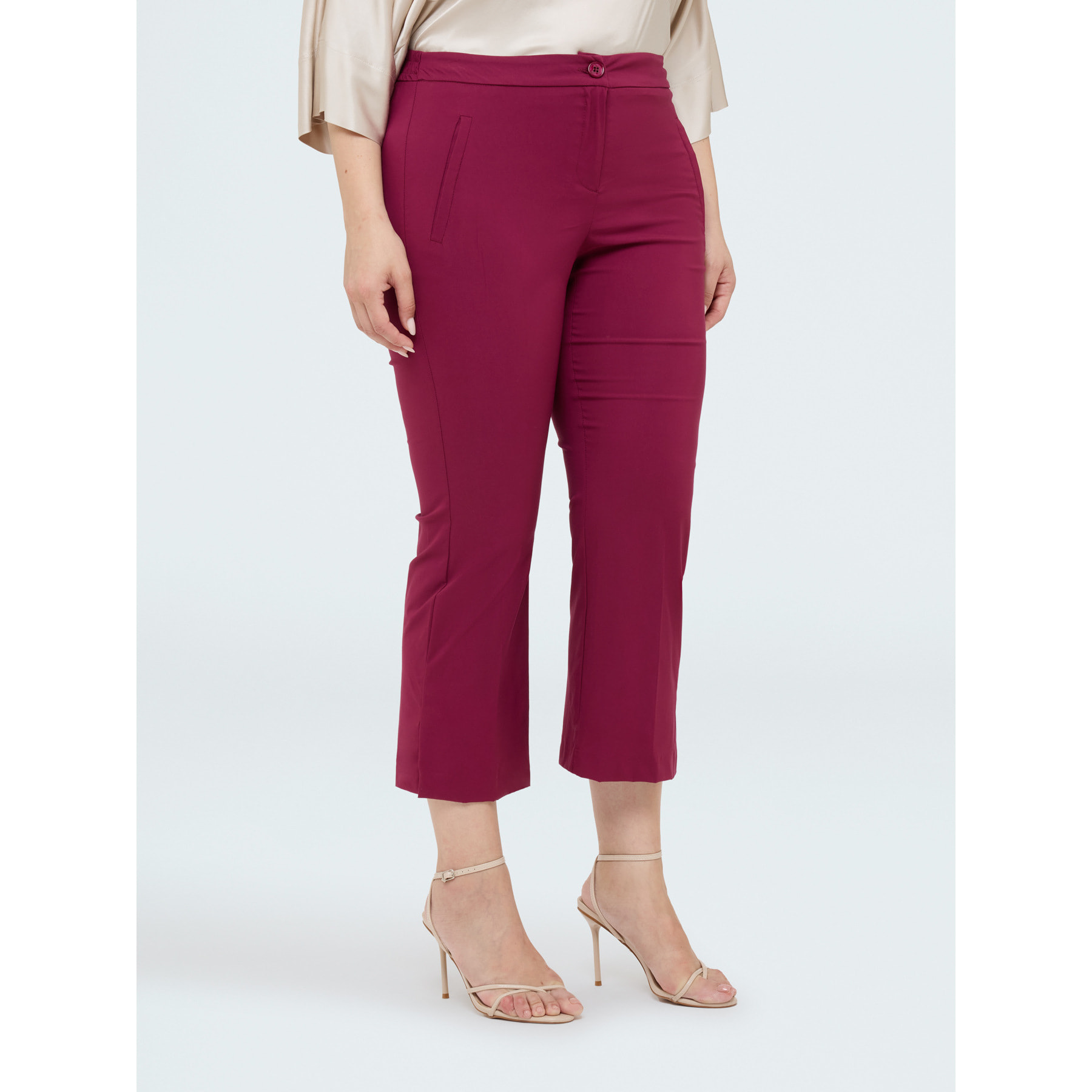 Fiorella Rubino - Pantalones Kick Flare - Burgundy
