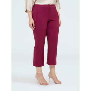 Fiorella Rubino - Pantalones Kick Flare - Burgundy