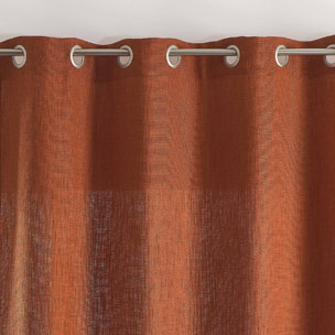 Rideau tamisant  -  - Effet tissé - Terracotta
