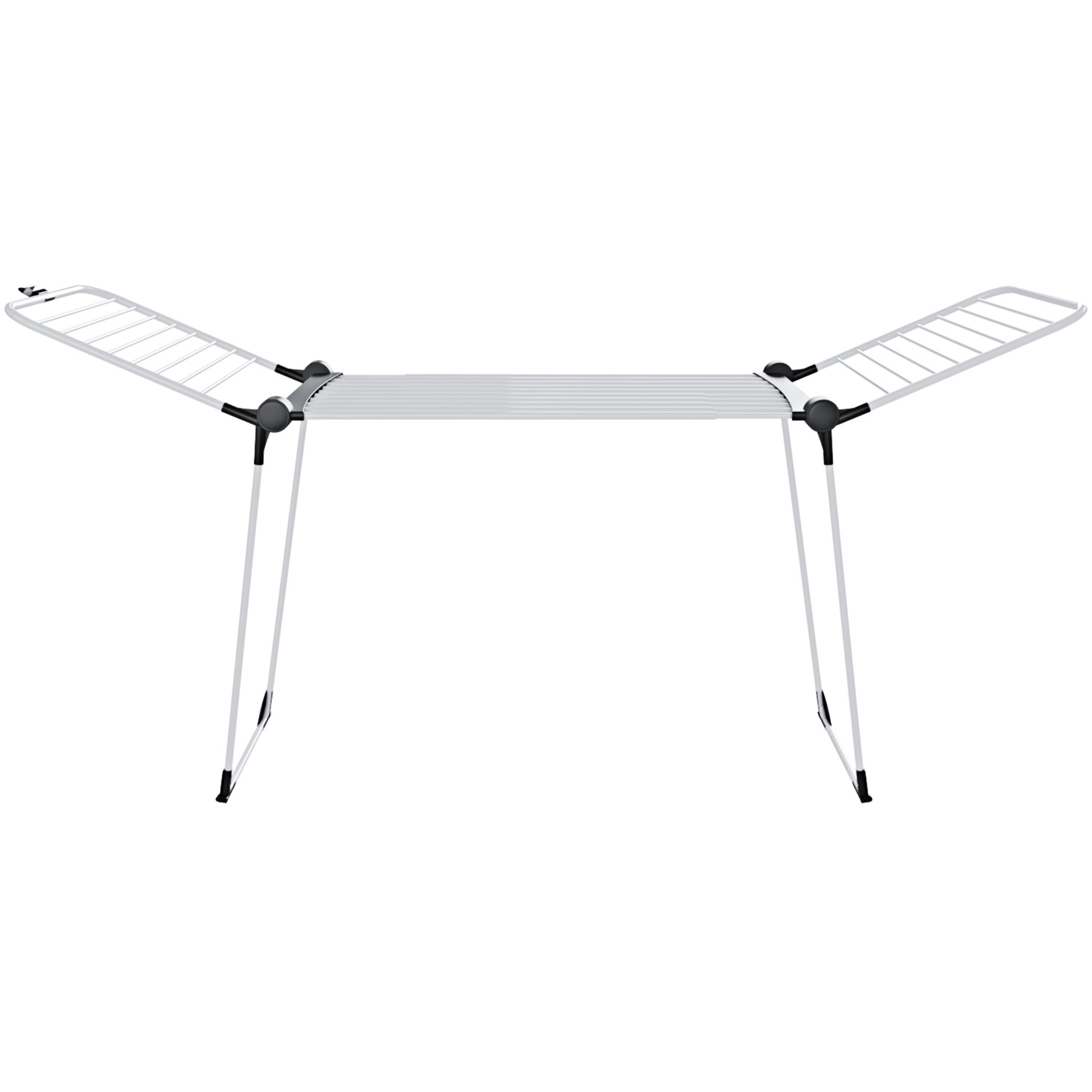 Stendibiancheria Estensibile Fino a 2 Metri Griglia Telescopica 30 M Stenditura Stendino Grande Con Ruote Richiudibile 218-300 x 55 x 126 cm Bianco