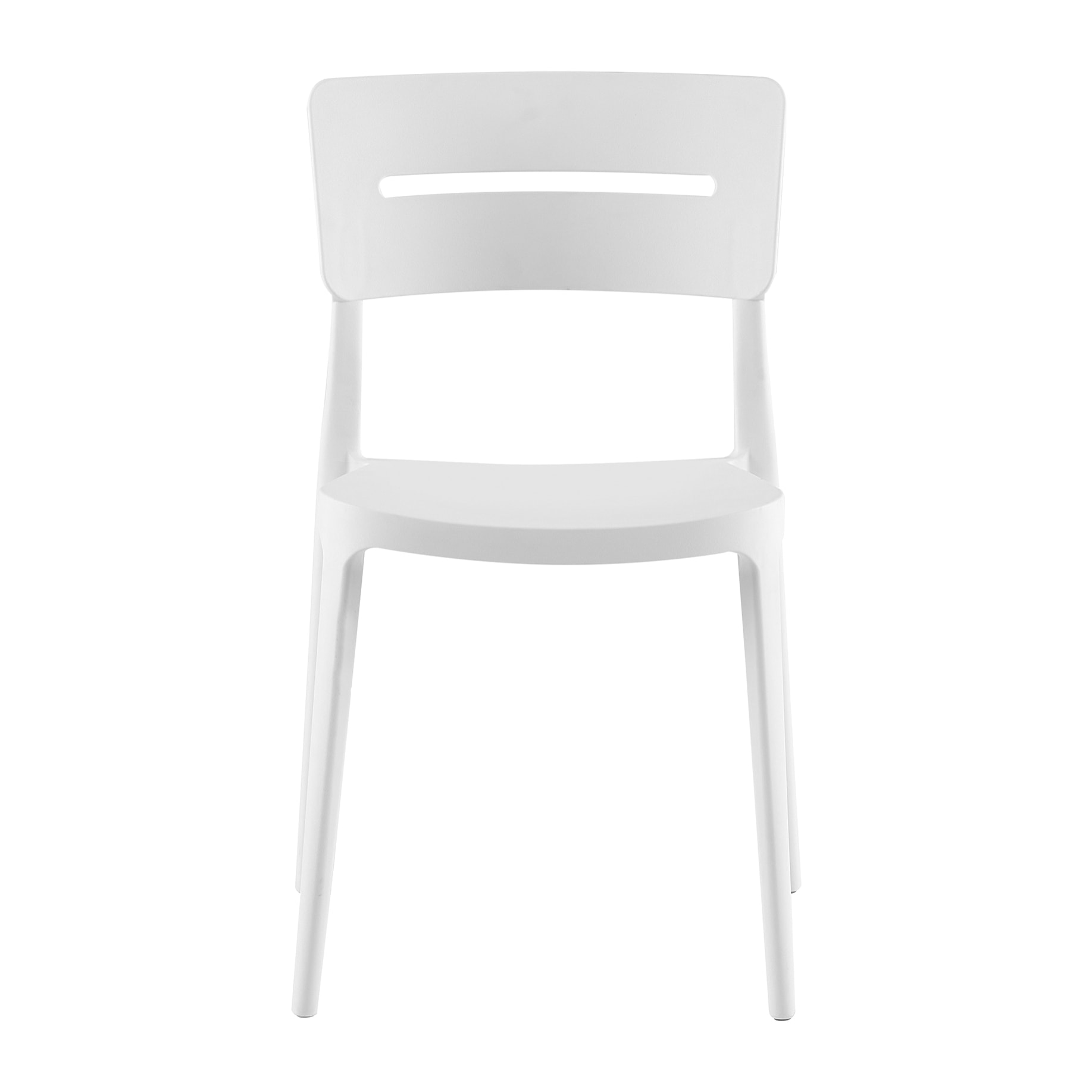 Set da, 4 Sedia Bella Bianco In Polipropilene per soggiorno, cucina e arredo bar