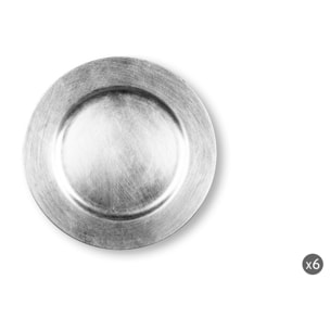 Set de 6 assiettes de présentation 33 cm – Excelsa, Plastique Platinum