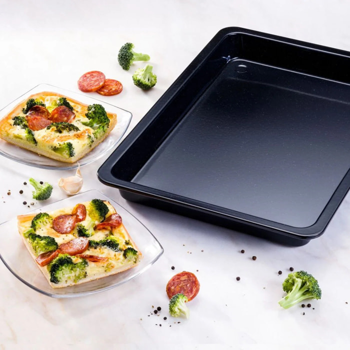 Lot de 2 plats de cuisson pizza au four 42 x 29 cm Dr. Oetker Back-Idee Kreativ