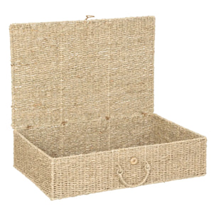Set de 2 paniers "Cora" en paille & métal L60/80cm