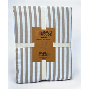 Parure housse de couette 100% gaze de coton imprimé soleïs