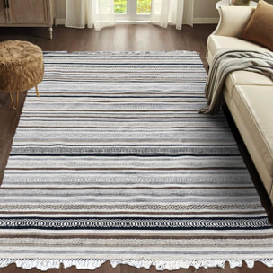 Tapis kilim fait à la main en laine motif géométrique