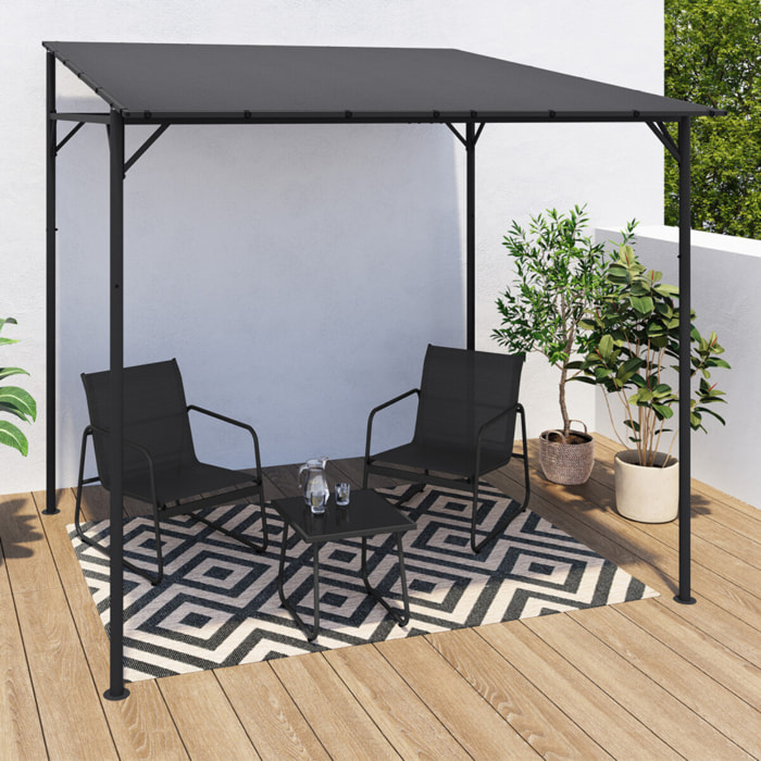 Pergola Gazebo 2.3x2.4m toit inclinable