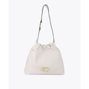 Borsa shopper effetto pelle con logo