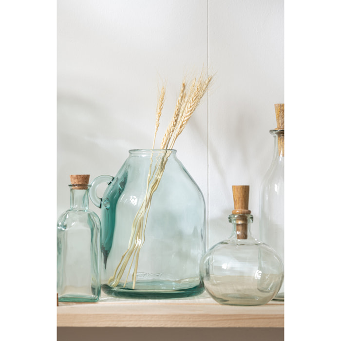 J-Line vase Anse Cylindre - verre - transparent - small - Ø 18 cm
