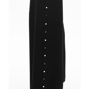 Pantaloni dritti con borchie laterali