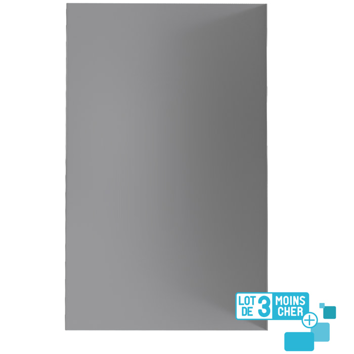 LOT de 3 Panneaux Muraux pour salle de bains en Aluminium Gris - 120x210cm - WALL'IT