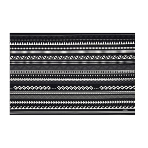 Tappeto da Bagno Soft Excelsa- Etnico, Gomma Nero