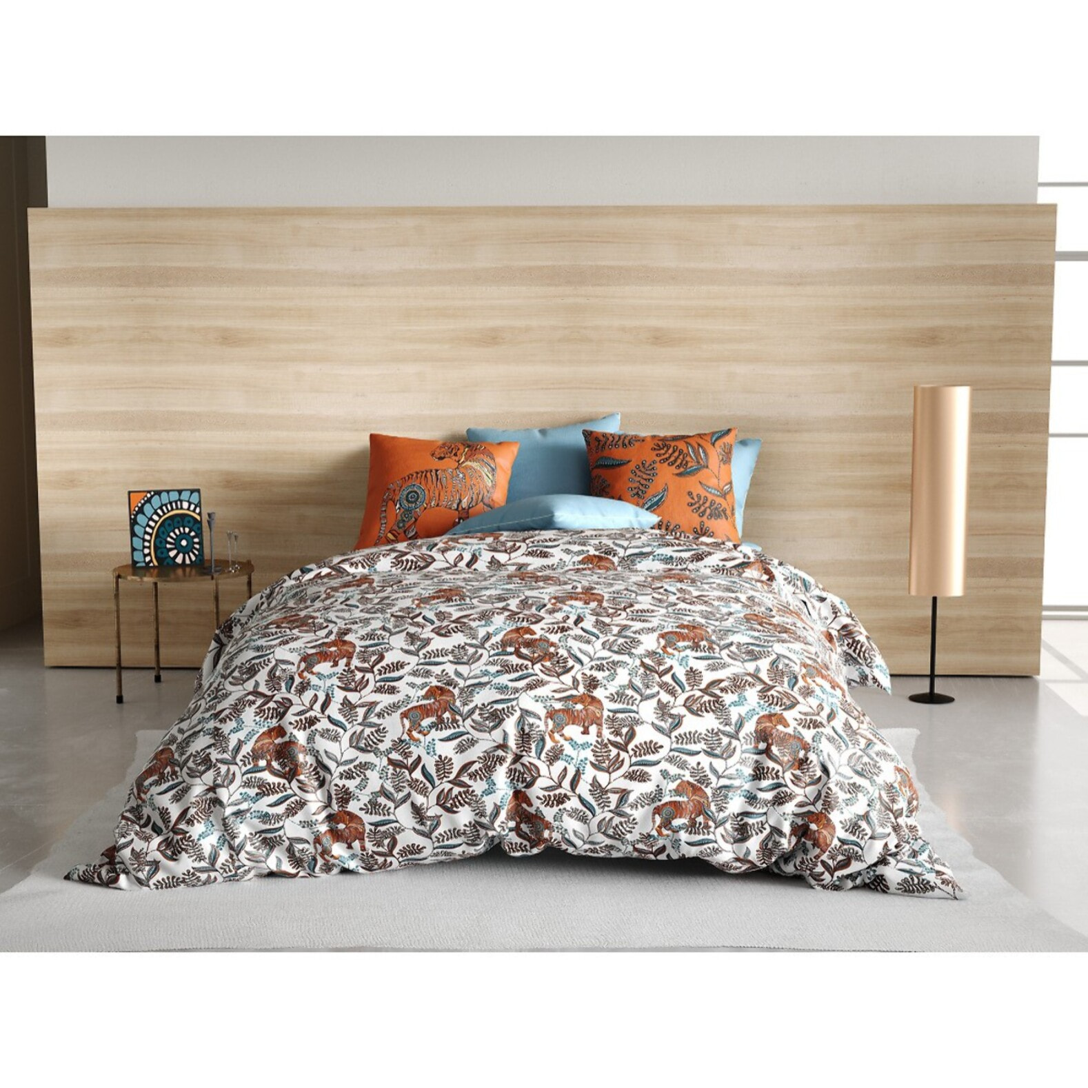 Parure De Couette 3pcs 100% Coton 57 Fils/cm2-savane