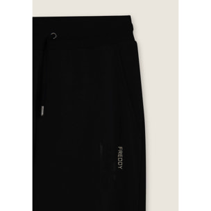 Pantaloni regular in felpa con fondo dritto