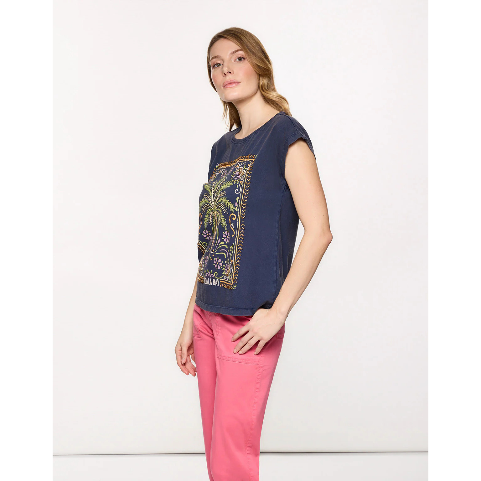 Camiseta Manga Corta Azul Marino - Joei