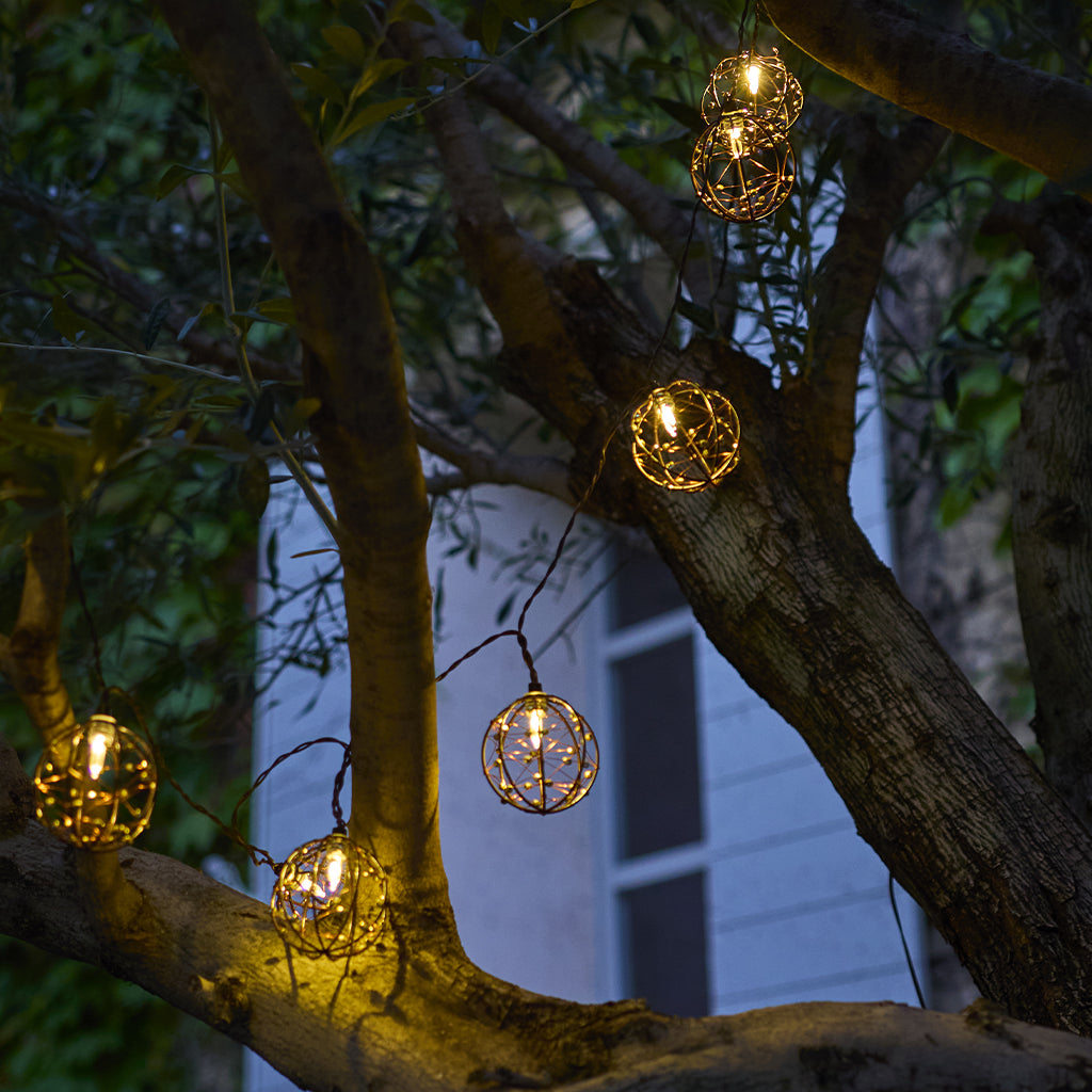 Guirlande solaire RUSTY 10 cages 4M