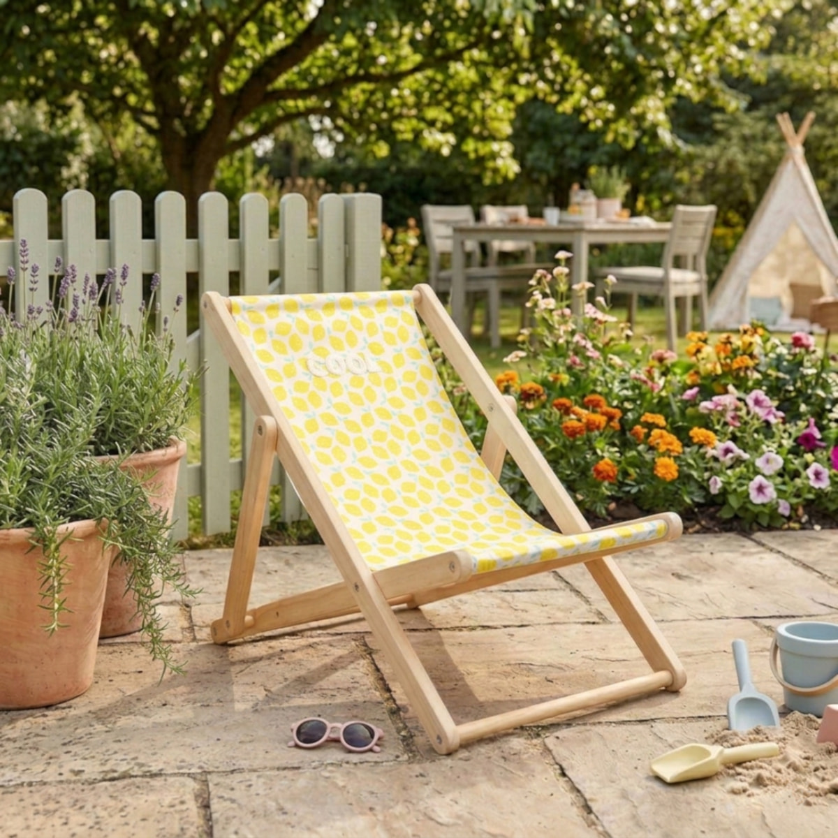 Chilienne transat enfant toile coton
