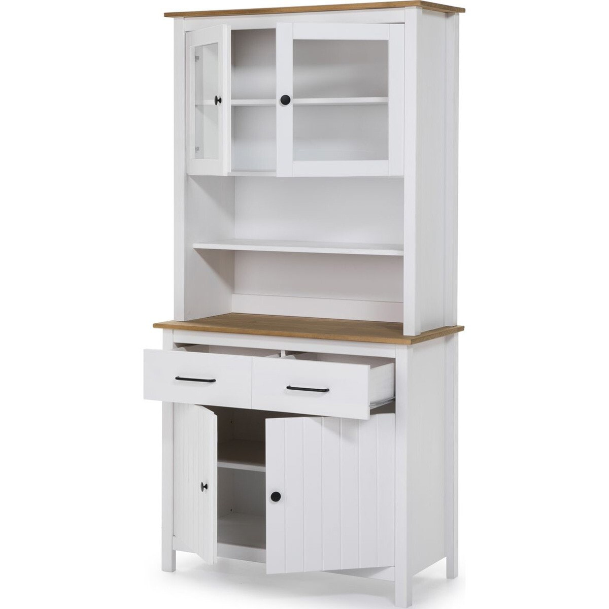 Vaisselier 4 portes 2 tiroirs en bois massif - IDA