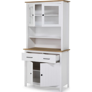 Vaisselier 4 portes 2 tiroirs en bois massif - IDA