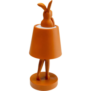 Lampe Animal lapin LED 29cm orange Kare Design