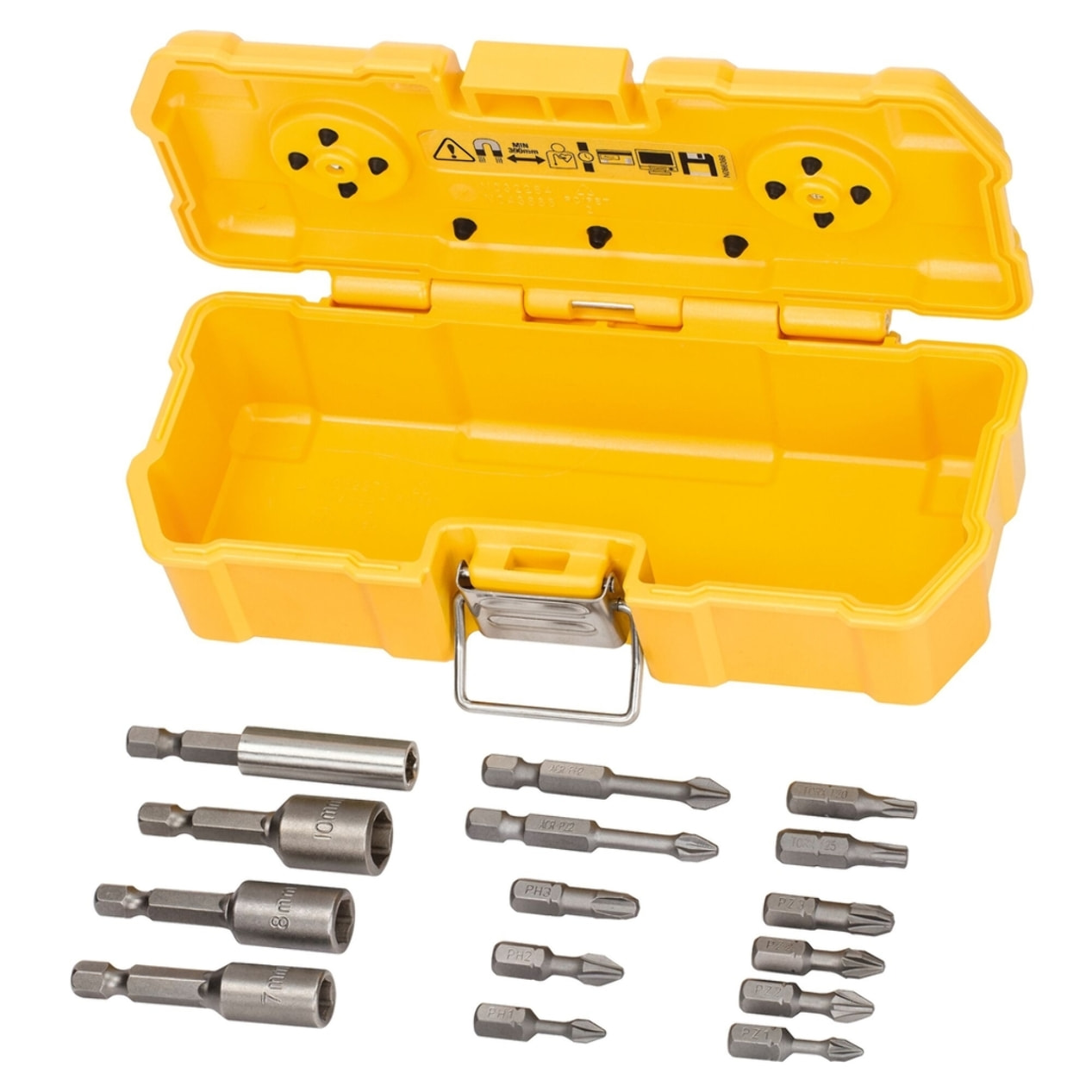 Coffret Mag Box magnétique avec embouts de vissage 25 mm et 50 mm - 15 pièces - DEWALT - DT7918-QZ
