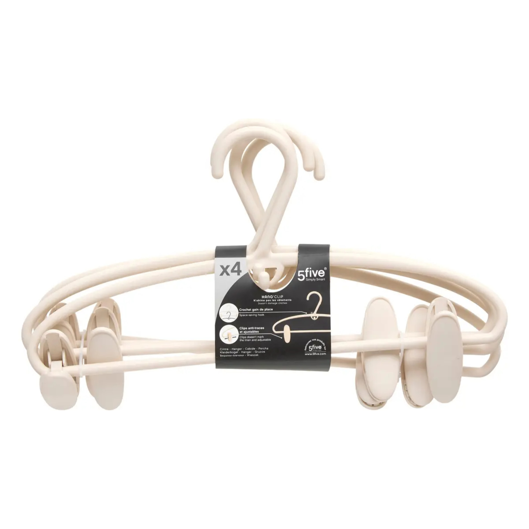 Lot de 4 cintres Hang' Clip