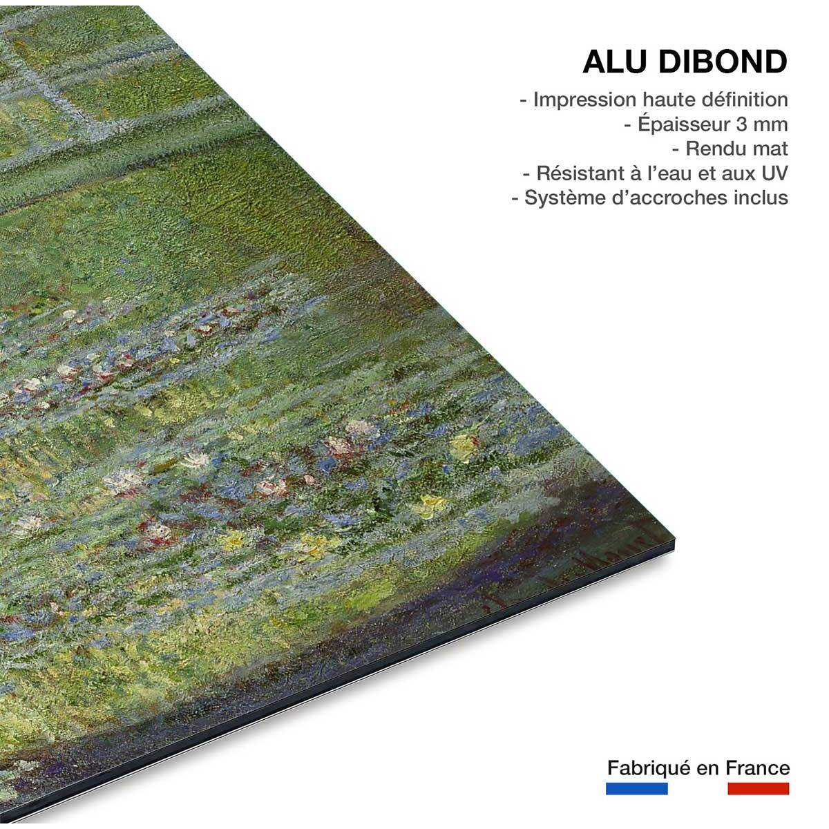 Tableau d'art Le pont japonais par Claude Monet Tableau alu Dibond