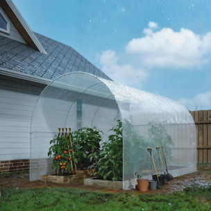 Bâche de protection blanche intérieur/extérieur 6x4m 140g/m²