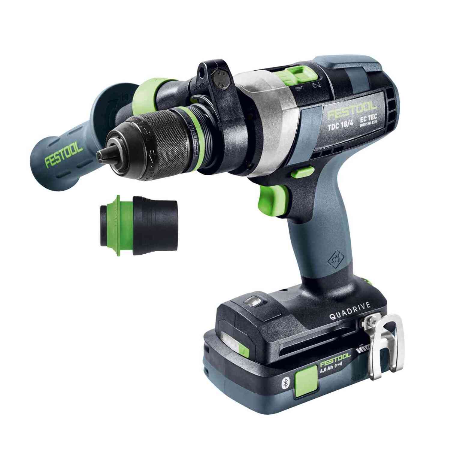 Perceuse visseuse sans fil TDC 18/4 5.0/4.0 I-PLUS QUADRIVE - FESTOOL - 2 batteries 18V 4.5Ah et 4.0Ah - chargeur - Systainer - 577649