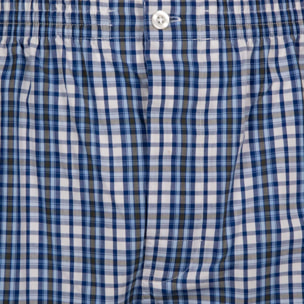 Pigiama leggero UOMO cotone quadretto bianco. ROYAL. ROYAL scuro