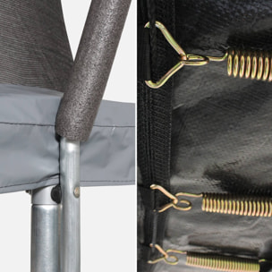 Trampoline rond Ø 430cm gris avec filet de protection intérieur - Venus Inner – Nouveau modèle - trampoline de jardin 4.30m 430 cm |Design | Qualité PRO. | Normes EU.