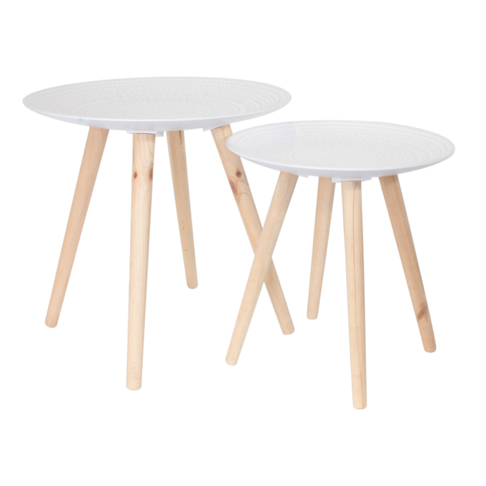 TABLES GIGOGNES RONDE RELIEF GOUTTELETTE X2
