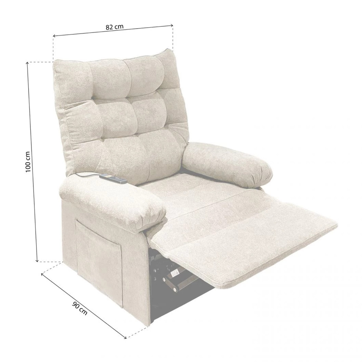 Sillón Relax Cosmo Lift Beige Arena