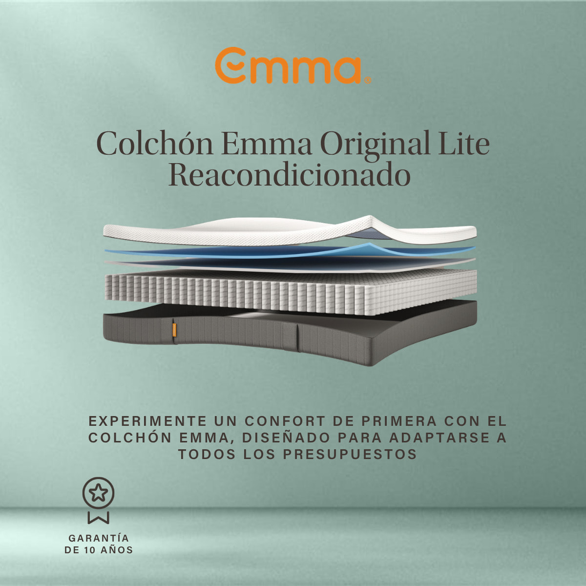 Colchón Original Lite Reacondicionado  | Muelles y espuma viscoelástica | 22 cm