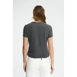 Camiseta gris piedra de manga corta con brillantes Polo Club