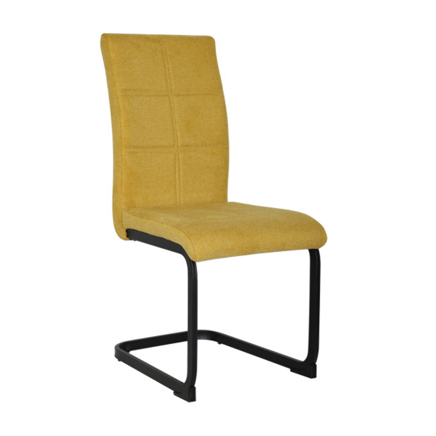 Chaise en tissu avec pied luge en métal - FABIO