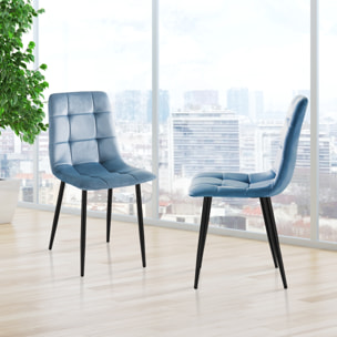 Tomasucci Lot de 4 Chaises FAFFY BLEU CLAIR